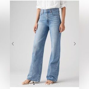 Levi's Premium Ribcage Wide Leg Women's Jeans 31W x 32L *Altered* Medium Wash